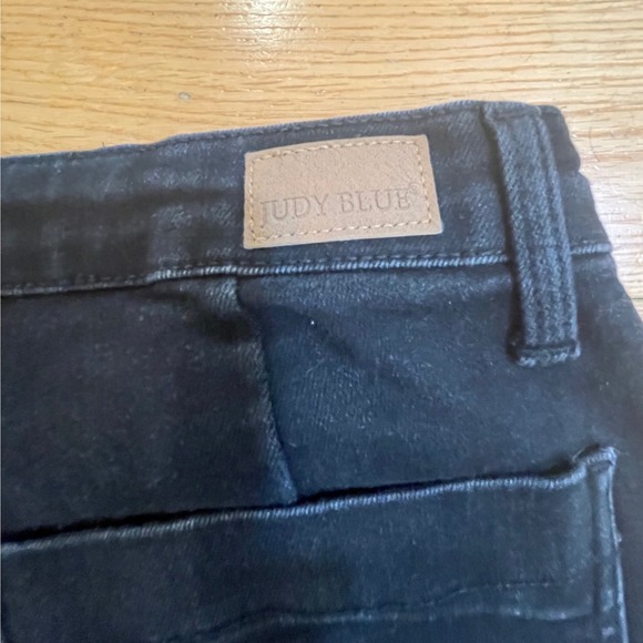 Judy Blue Jogger Denim Pants Drawstring Waist Casual Comfy Black Size‎ 15/32 - Picture 5 of 6